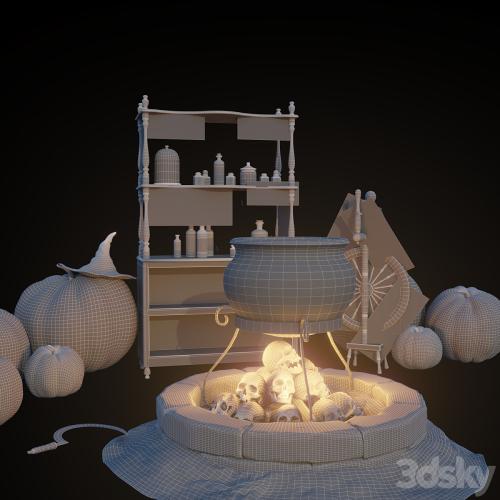 Halloween decor set (max, ue4, unity) 