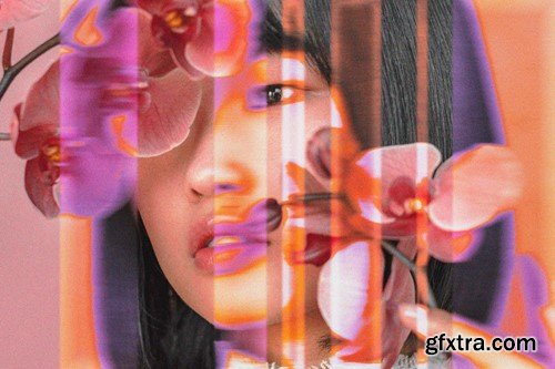 Color Streaks Distortion Photo Effect EATAWW4