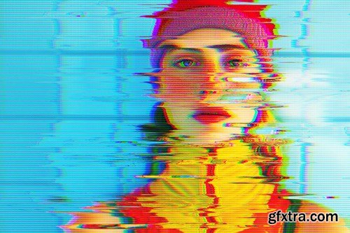 Distort Glitch Photo Effect 9DCMWPJ