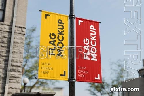 Pole Banner Flag Mockup SMT59VF