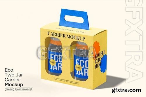 Eco Two Jar Carrier Mockup 6KRQFRF