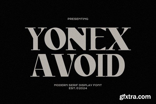 Yonex Avoid - Modern Serif Display Font RTEZETT