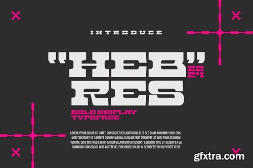 Hebres - Retro Display Typeface CBJCFDS