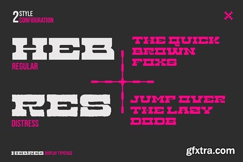 Hebres - Retro Display Typeface CBJCFDS