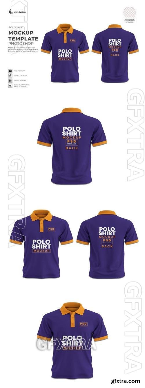 Polo Shirt Mockup Template M8PQJP5