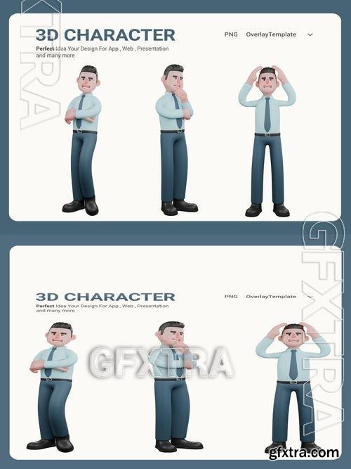 Finance 3D Character Cartoon Style E2HADF9