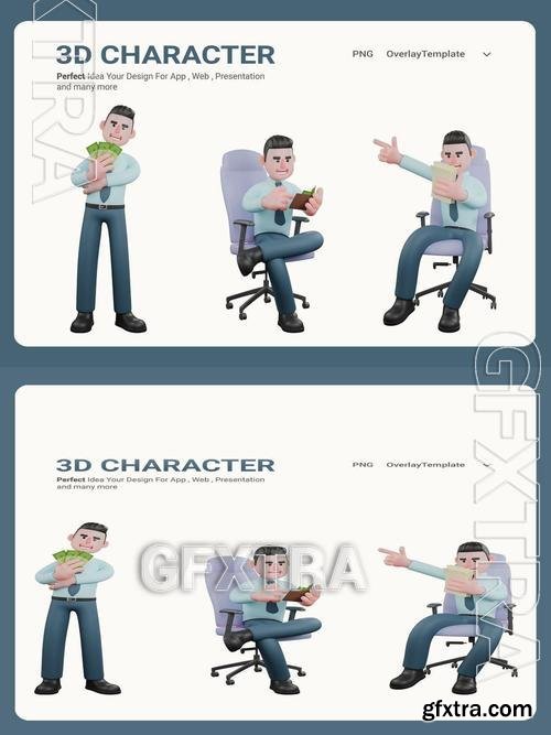 High-Resolution Financial Analyst 3D Character 76VSQVE