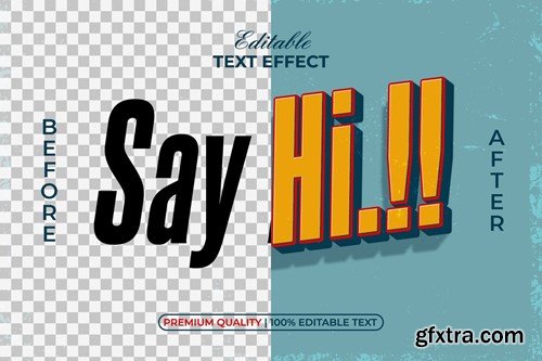 3D Text Effect Vintage Style 565UW8N