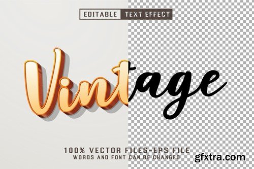 Vintage 3d Text - Editable Text Effect HPFYPMK