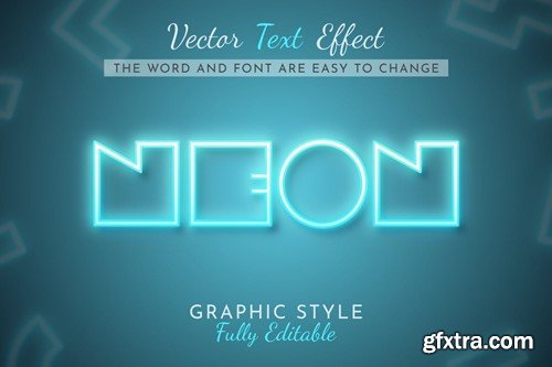 Blue Glow Editable Text Effect, Graphic Style SVXWMAL