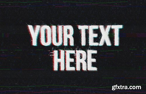 Distortion Glitch Text Effect 4SQ4L4E