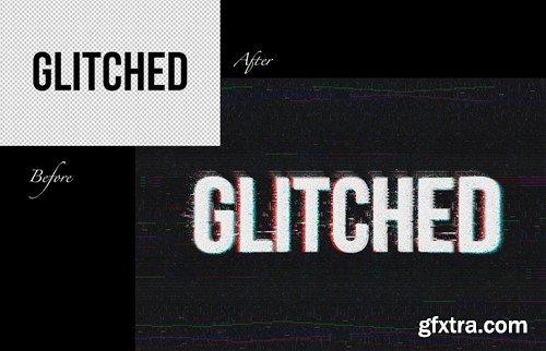 Distortion Glitch Text Effect 4SQ4L4E