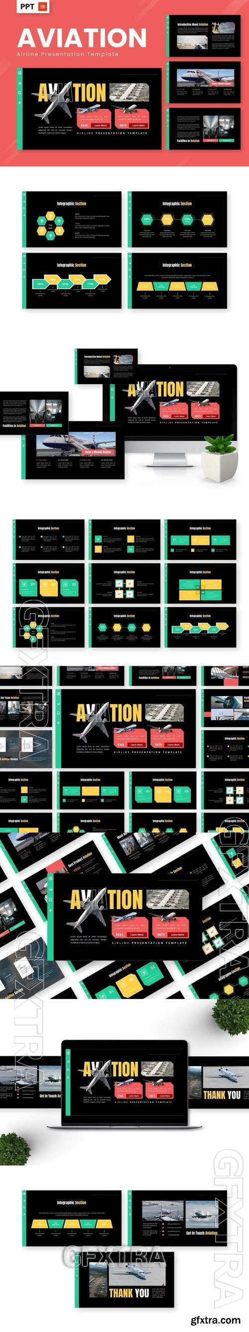 Aviation - Airline Powerpoint Templates CY9DWR4