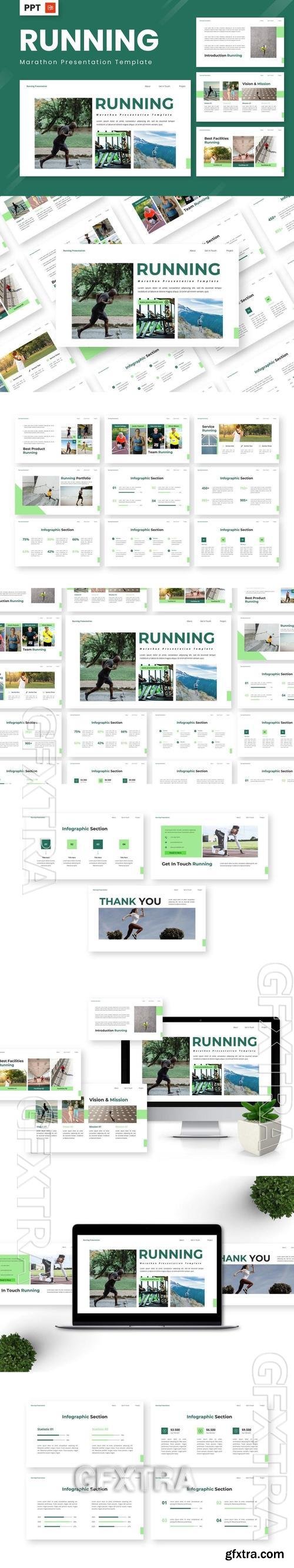 Running - Marathon Powerpoint Templates 2CNJANB