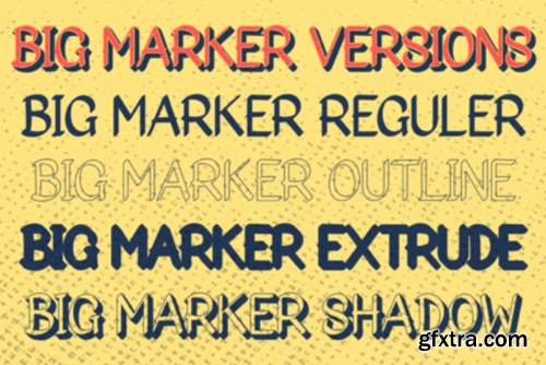 Big Marker Family Font