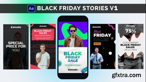 Videohive Black Friday Sales Stories - Typography 54858609