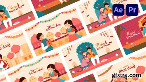 Videohive Bhai Dooj Festival Celebration Animation 54857951