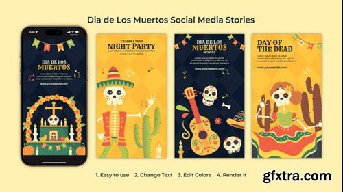 Videohive Dia de Los Muertos Social Media Stories 54856794