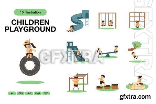 Children Playground Illustrations XUCRXLQ