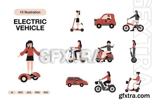 Electric Vehicle Illustrations DCMZVA9