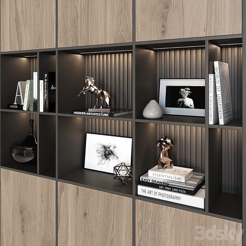 Shelving unit in modern style 01