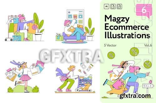 Magzy Ecommerce, Shopping Illustrations Vol.6 ZUFJECS