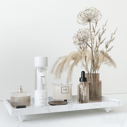 Bathroom set with heracleum