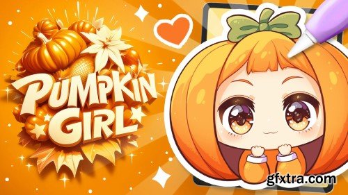 Kawaii Pumpkin Girl: Drawing a Chibi Portrait in Procreate