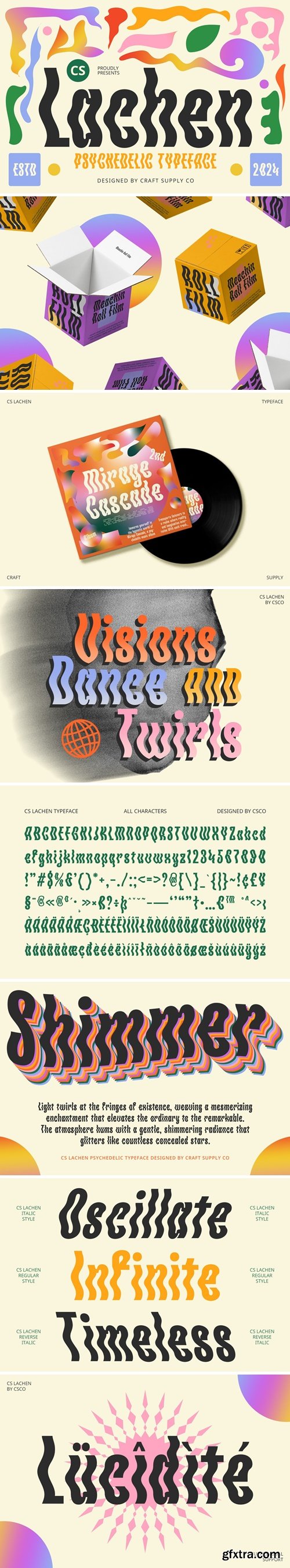 CM - CS Lachen – Psychedelic Font 284579852