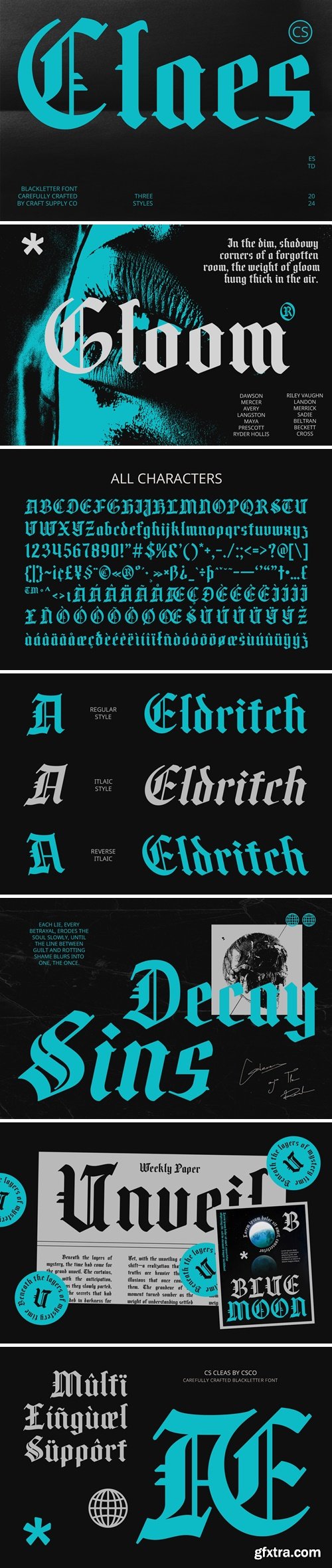 CM - CS Claes – Old English Font 285779305