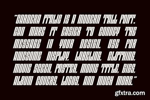 Cardera Italic - Sport & Tall Font YDZ6C9D