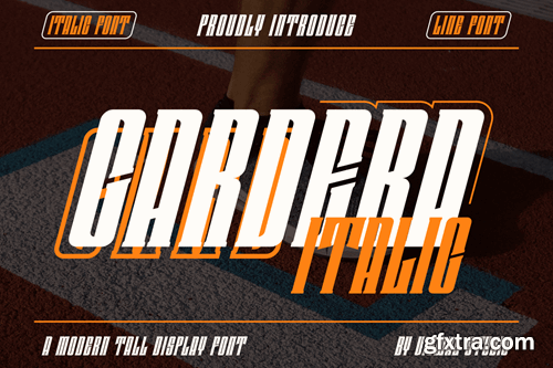 Cardera Italic - Sport & Tall Font YDZ6C9D