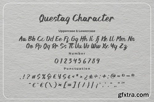 Questag - Brush Script Font XUYEFQ4