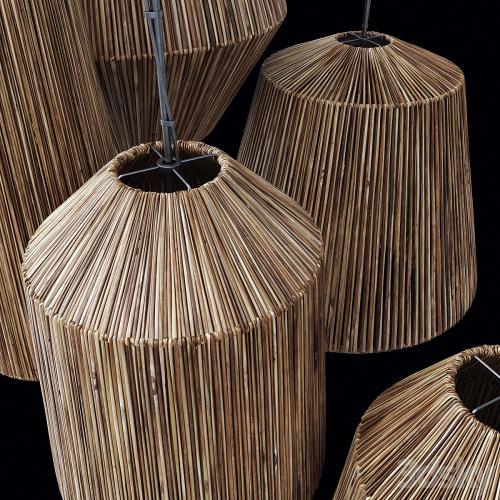 Lamp barrel big rattan n6 / Chandelier barrel wicker rattan No. 6