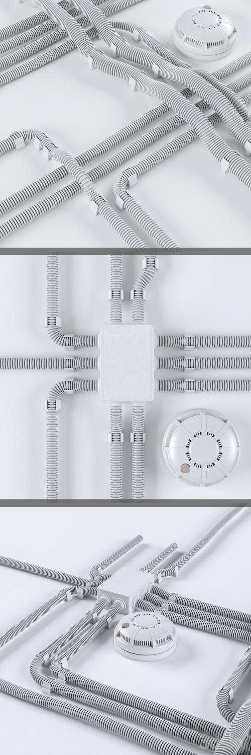 Set of wires for electrical wiring in corrugation