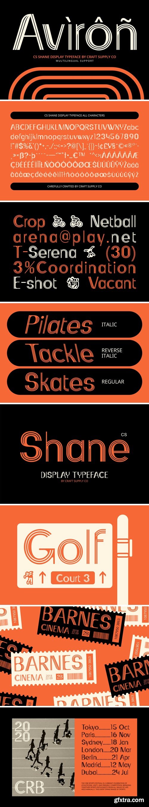 CS Shane – Stripe Font