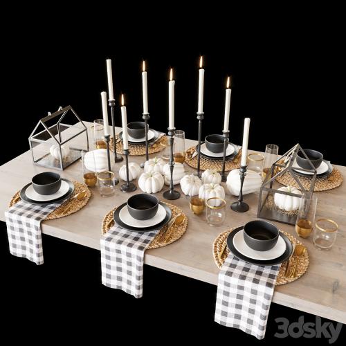 Black tableware