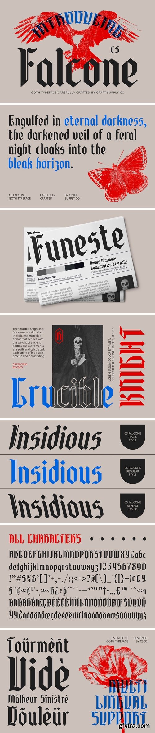 CM - Falcone – Gothic Font 285846010