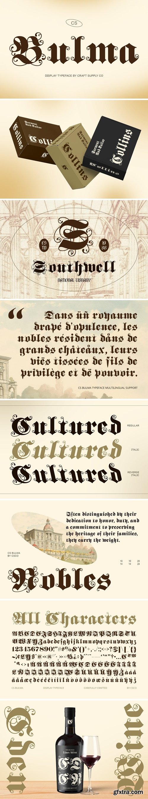 CM - Bulma – Blackletter Font 287602187