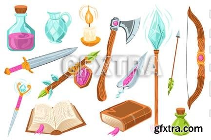 Fantasy Magic Weapons Game Asset D9AECBN