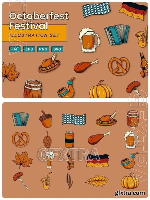 Oktoberfest Beer Festival Illustration YNX4S3T