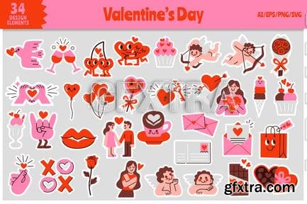 34 Valentine Design Elements D73T7R2