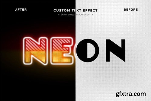 Neon Text Effect Collection Mockup GDHSTPG