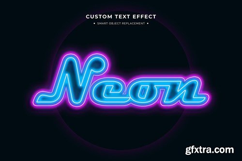 Neon Text Effect Collection Mockup GDHSTPG