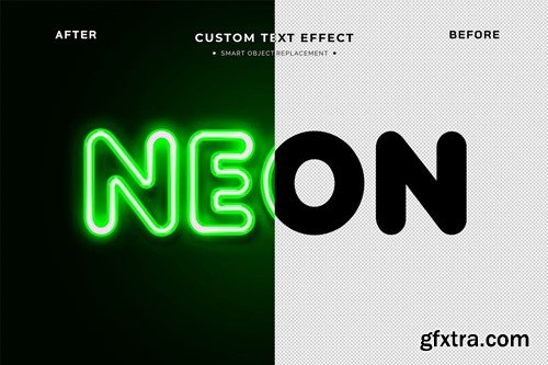 Neon Text Effect Collection Mockup GDHSTPG