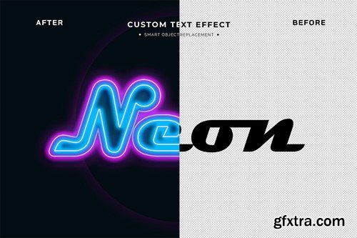 Neon Text Effect Collection Mockup GDHSTPG