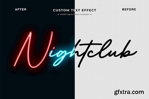 Neon Text Effect Collection Mockup GDHSTPG