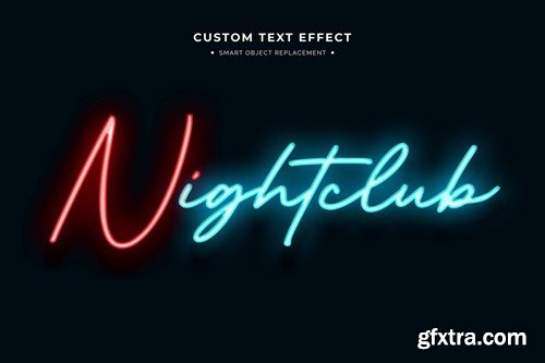 Neon Text Effect Collection Mockup GDHSTPG