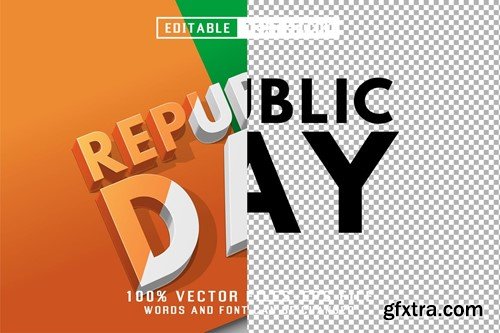 Republic Day 3d Text - Editable Text Effect 3XKEXC3