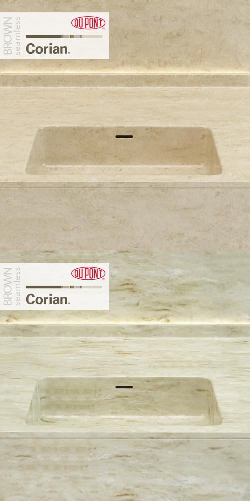 Dupont Corian Kitchen Countertops Brown 4